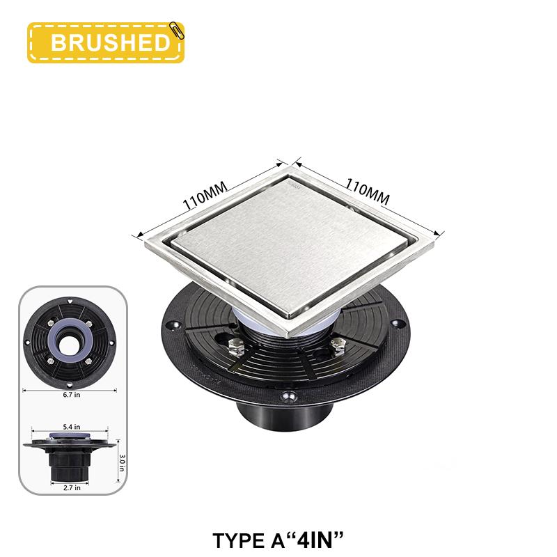 Квадратный невидимый слив из нержавеющей стали для пола, дезодорирующий фильтр для мусора, слив для душа, слив для пола, фильтр для воды, аксессуары для ванной комнаты