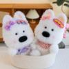 West Highland Puppy Plush Toy Dog Stuffed Doll - Sleeping Hugging Birthday Gift for Girls