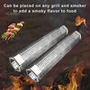 Pellet Tube Stainless Steel BBQ Smoke Tube with Ventilation Holes Heat-Resistant Easy To Clean Reusable Smoke Grill Tube Camping Accessories