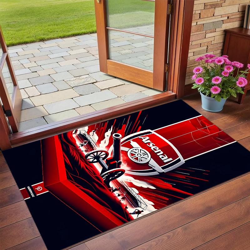 Anti‑Slip Crystal Velvet Floor Rug, Arsenal Design Carpet for Indoor Living Bedroom Home Decoration