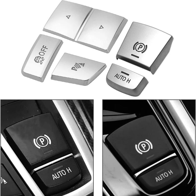 5Pcs Handbrake Gear Shift Panel Side Switch P Button Cover For BMW 5 6 7 Series F10 GT F07 F06 F12 F13 For BMW X3 F25 X4 F26