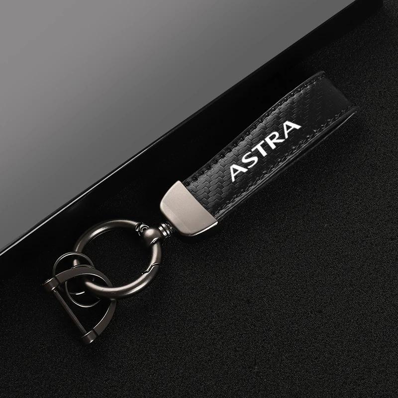 Leather car keychain Horseshoe Buckle Jewelry for OPEL Astra With Logo car accessories