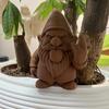 Umbra Studio Funny 3D Printed Garden Gnome Statue, Quirky Tongue Out Figurine with Hand Gesture, DIY Paintable Desk Office Decor, Cute Yard
