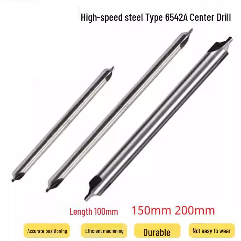 ZHIJINLIAN Hardened A-Type HSS 60-Degree Extended Center Drill