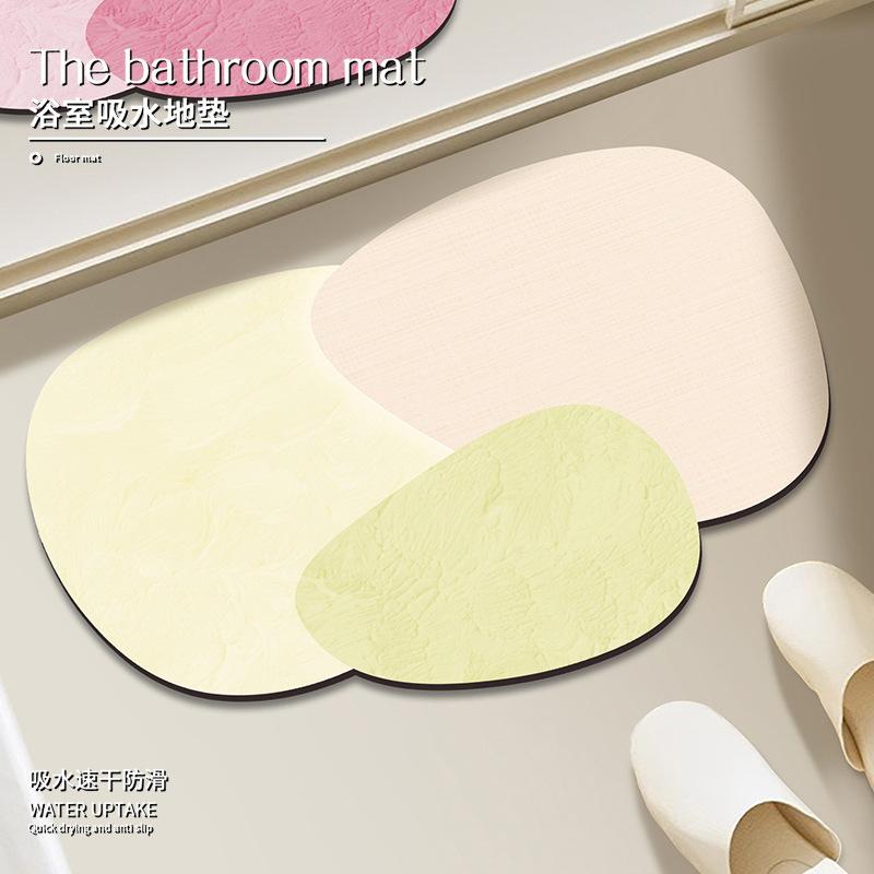 Bathroom floor mat diatom mud non-slip absorbent soft mat bathroom kitchen foot mat bathroom door toilet carpet for Home