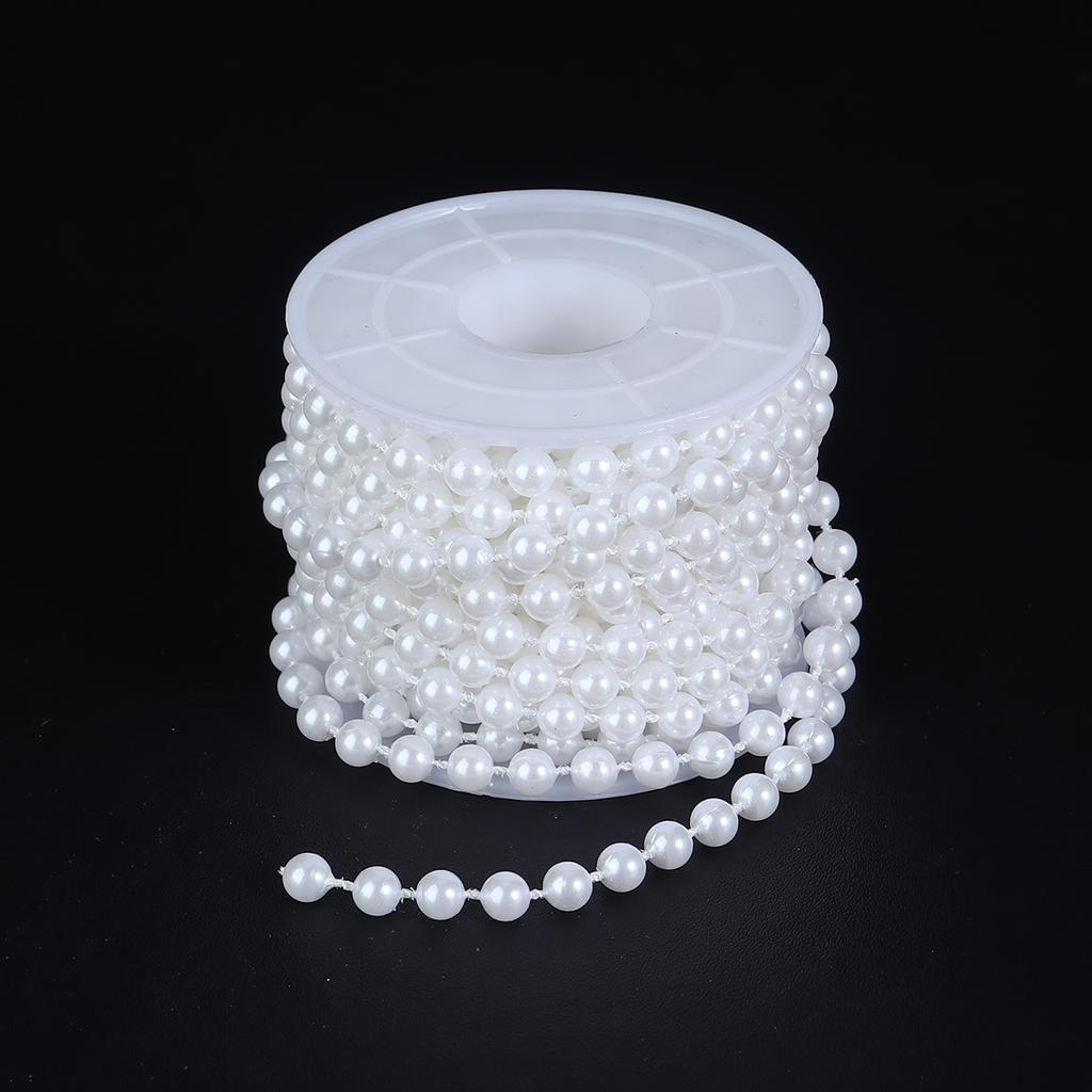 5Yards ABS Imitation Pearl Bead Chain Line Cord Thread Trim For DIY Wedding Party Decoration Jewelry Making Crafts Accessories