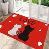 1 шт. коврик для входной двери с рисунком кота и надписью "love", пылезащитный ковер, коврик для пола в спальню, гостиную, ванную комнату, украшение для дома