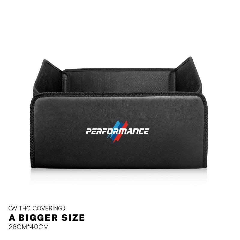 MXUI1 leather Car Organizer Box Trunk Storage Bag Accessories Key For BMW X4 X5 E39 X6 E28 X3 Performance F30 F40 E61 E62 F10 E90 F20
