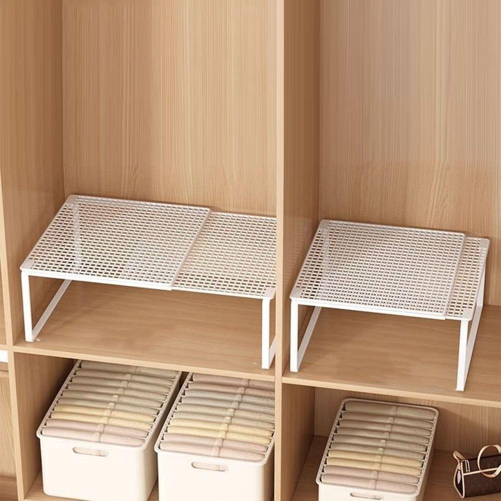 Adjustable Wardrobe Divider Board Stackable Cabinet Organizer Telescopic Closet Shelf Pantry