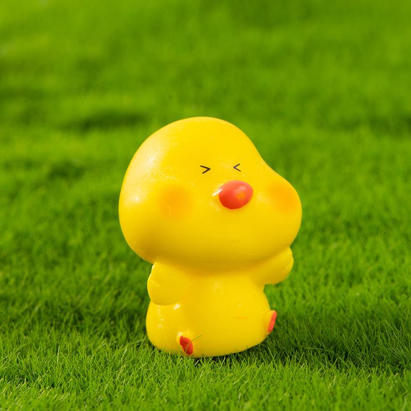 Микро-ландшафтное украшение, мультяшный милый желтый цыпленок, смоляное украшение, суккулентный горшок, настольное автомобильное ландшафтное украшение