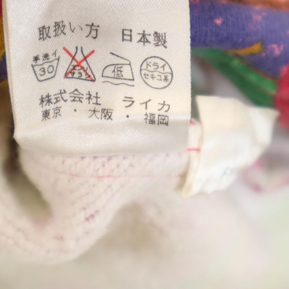 Kenzo 90-е Старый свитшот с переключающимся принтом по всей поверхности 150 Оранжевый Детский Б/У