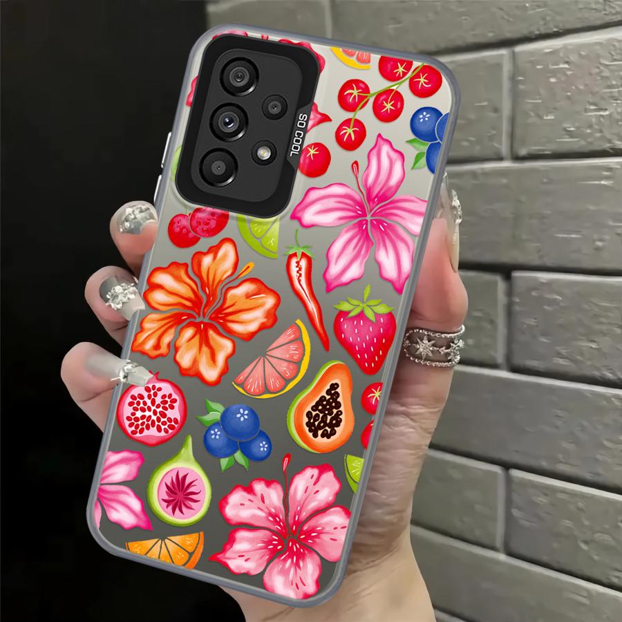 Чехол для телефона с фруктовым узором для Samsung Galaxy A17 A20s A21s A23 A31 A26 A15 A16 A13 A14 A12 A24 A25 A35 A34