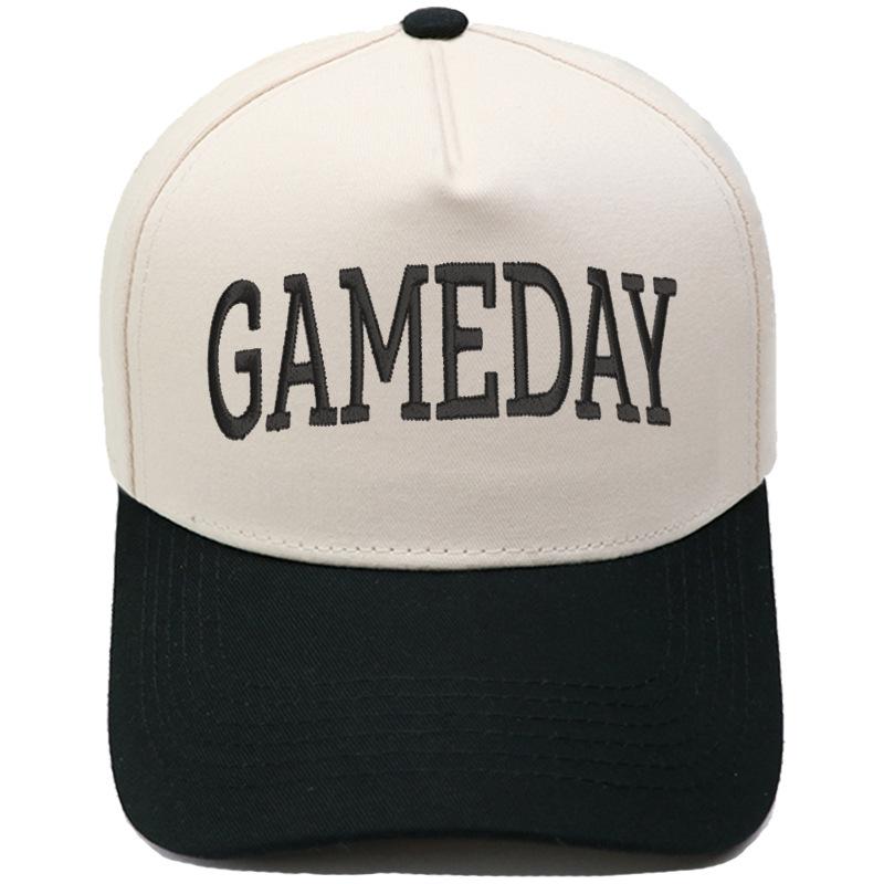 GAMEDAY Truck driver hat embroidered retro striped color matching baseball cap European and American men's and women's casual hat