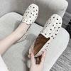 Square Toe Summer Shoes Women Embroidery Designer Shoes Soft Slipon Loafers Moccasin Leisure Women's Ballet Flats