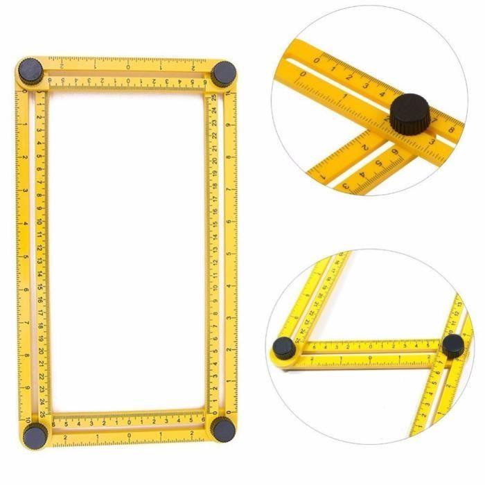 Ouniondo® Nouvel outil de mesure en plastique de règle d'angle de modèle d'angle multifonctionnel_love2095