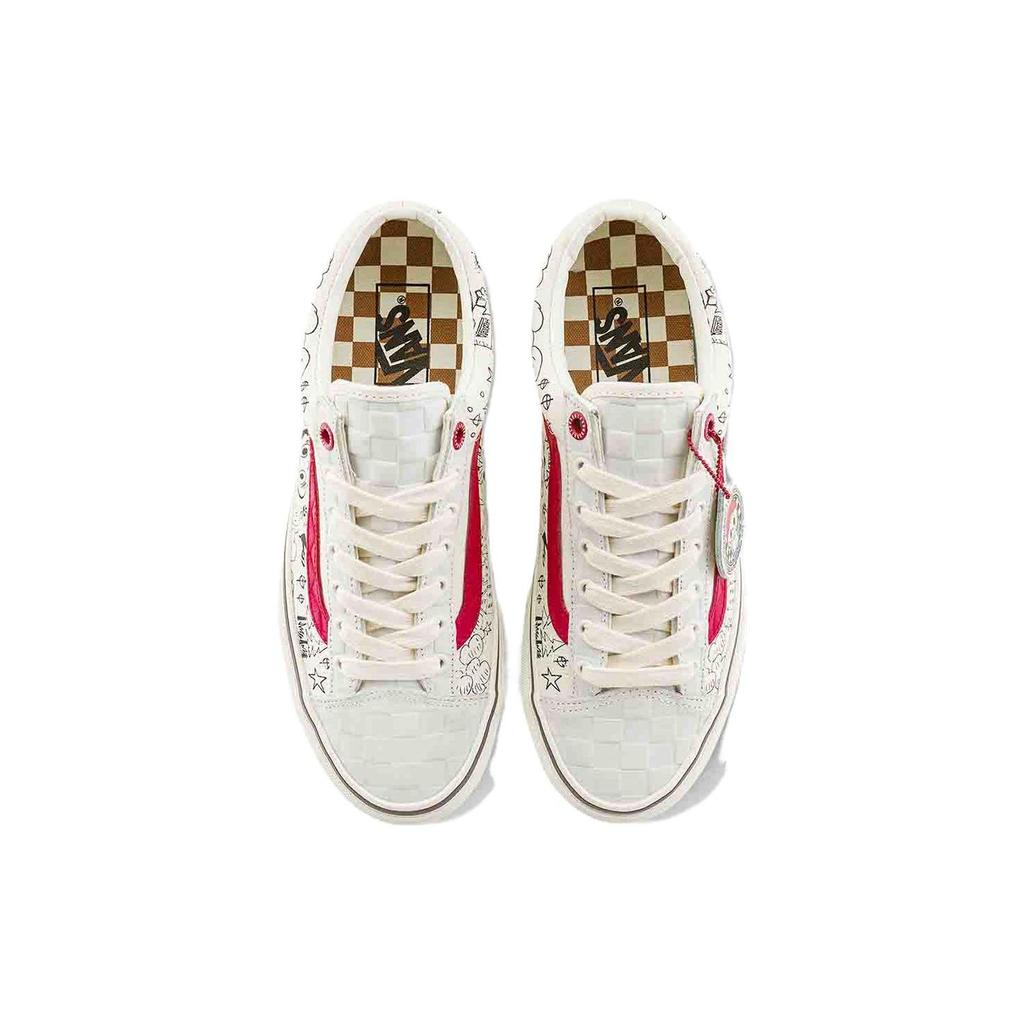 The Monsters X Vans Style 36 Labubu Unisex Sneakers White Marshmallow Red VN000CDECCZ