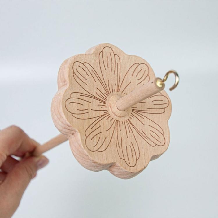 Drop Spindle Yarn Hand Spindle Wood Weaving Spindle Whorl Yarn Spin Tool for Enthusiasts