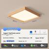 "Walnut Ceiling Lamp - Full Spectrum Eye Protection for Living Rooms & Bedrooms"