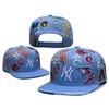 Unisex Adjustable Baseball Cap With Embroidered NY Cartoon Flat Brim Hip Hop Hat Wear