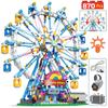 City Friends Rotating Ferris Wheel Building Blocks Electric Bricks with Light Toys for Children Christmas Gifts