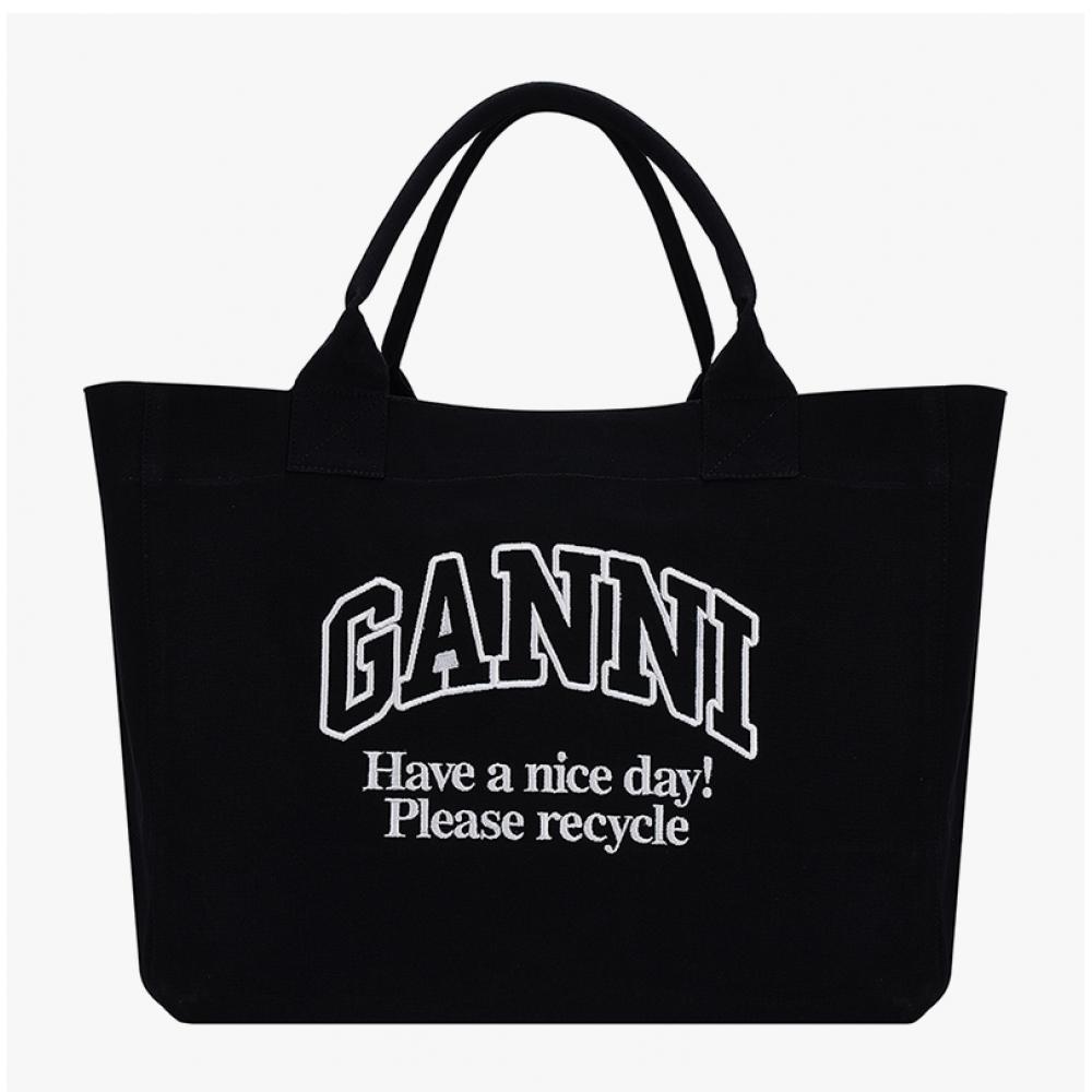 Ganni Easy Xxl Shopper Tote Bag A6680 252
