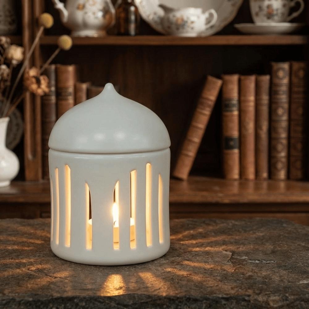 Traditional Candle Holder Ceramic Tealight Candlestick Islamic Lantern Candle Base  Perfect Gift