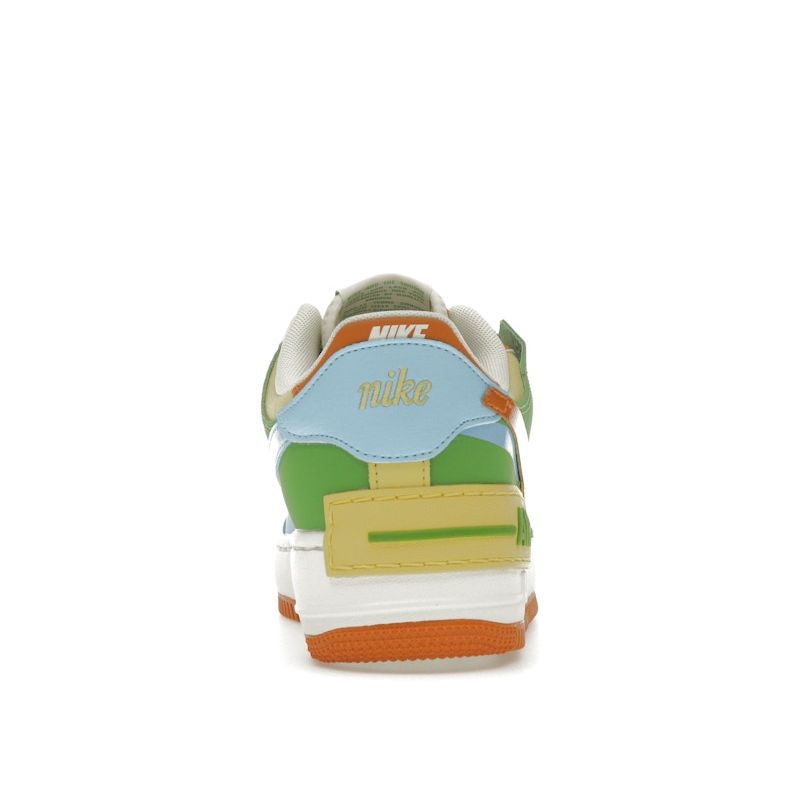 Nike Air Force 1 Shadow Coconut Milk Blue Monarch Women Sneakers Multi-Color Aquarius-Blue Saturn-Gold DZ1847-103