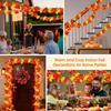 Thanksgiving Decorations for Home Large Maple Leaves 9Ft Plug in Thanksgiving Garland with Lights 50 Orange Bulbs UL Certified Connectable Fall