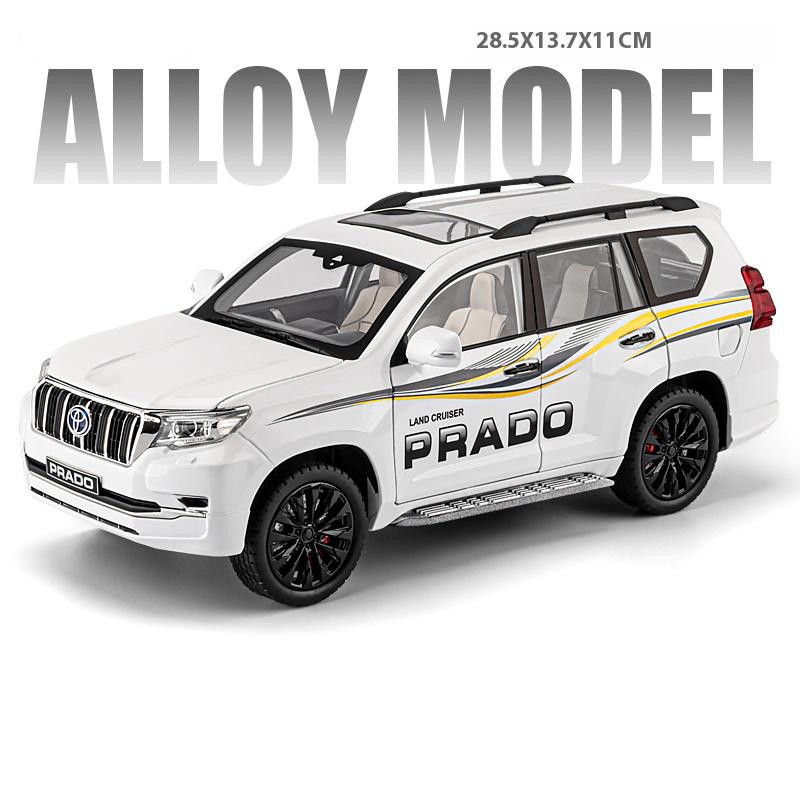 xmwcj1 1:18 Toyota Land Cruiser LC300 Prado SUV Alloy Car Model Diecast Metal Home Decoration & Computer Desktop Ornaments Holiday Gift