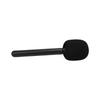 Microphone Holder Handheld Adapter Lavalier Mic Handle with Flag Station Windproof Foam for Video Recording Interview Podcast Reporting
