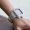 Роскошный мод-комплект для Apple watch Ultra 3/2/1 49 мм Спортивный резиновый ремешок+чехол для Iwatch ultra 49 мм Прозрачный ледяной чехол Комплект для переделки