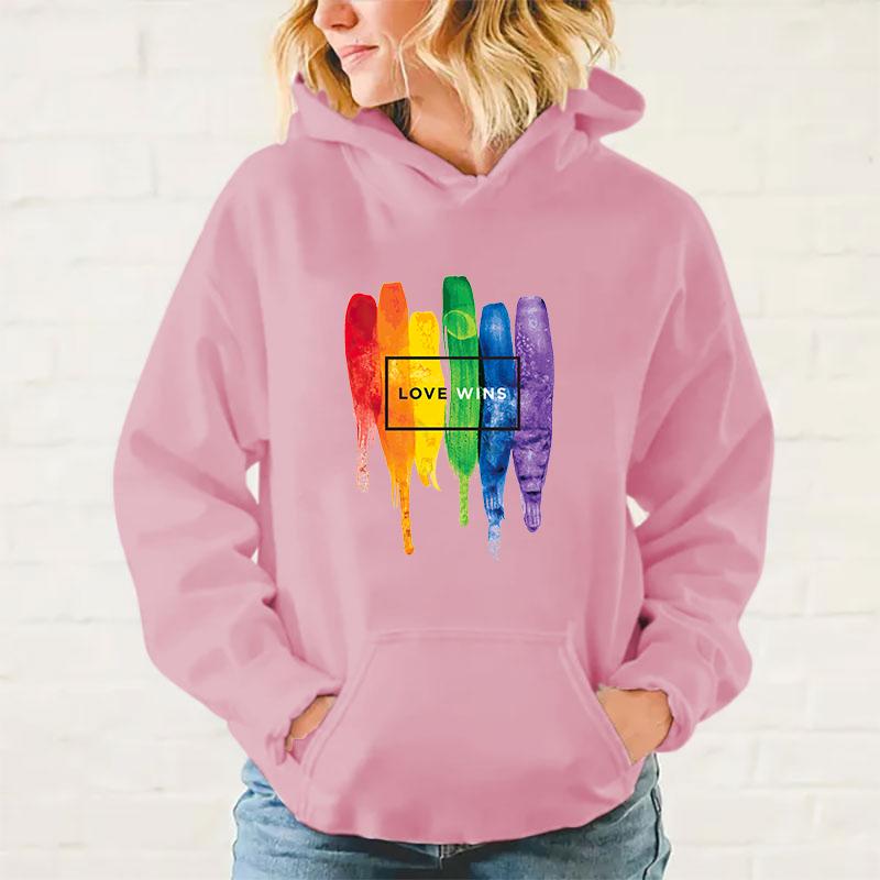 Худи в стиле y2k с принтом Lgbt Love Wins, мужские/женские толстовки, повседневное худи, пуловер с индивидуальностью