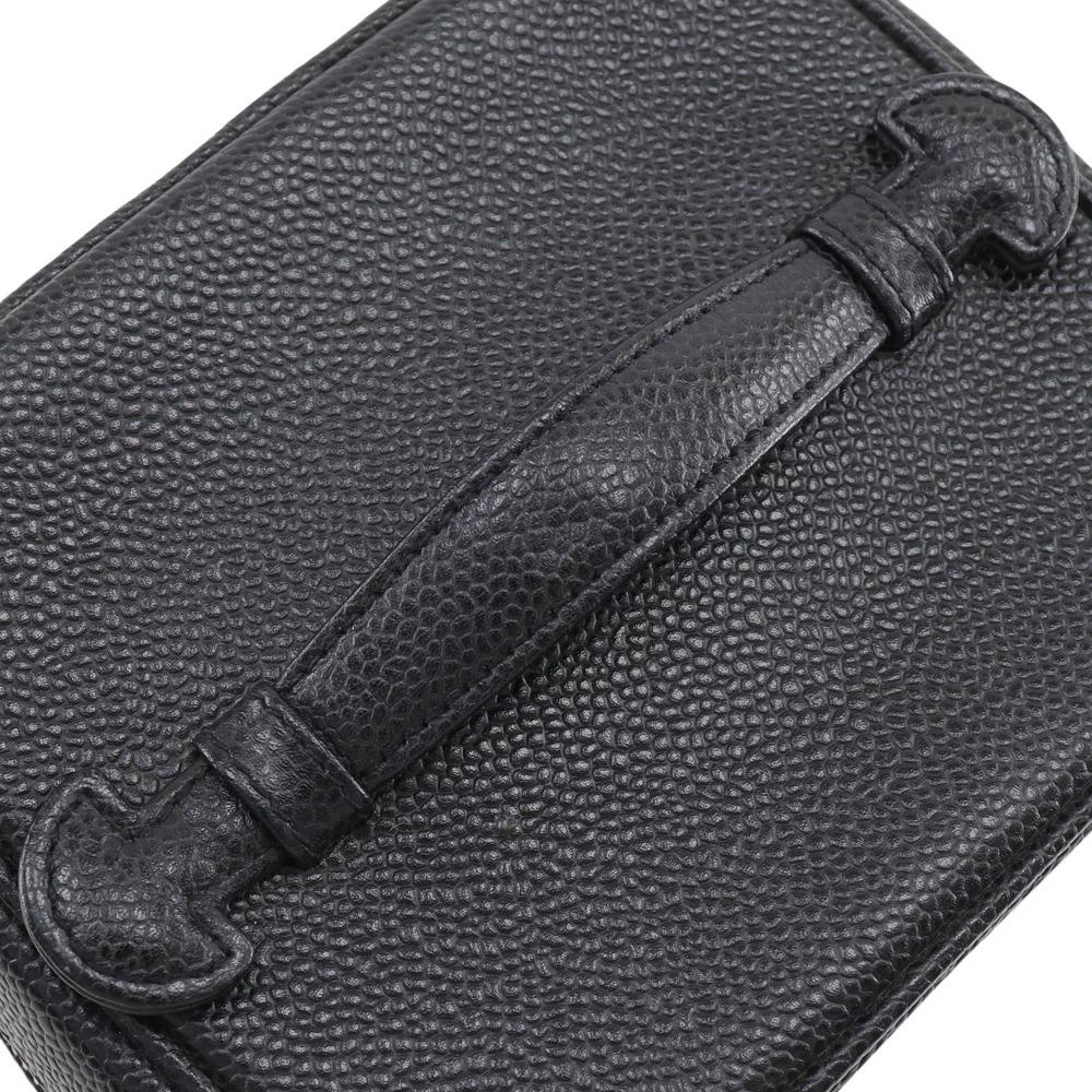 Chanel Косметичка A01998 Знак COCO Сумка черная Кожа Кавьяр Женская Б/у