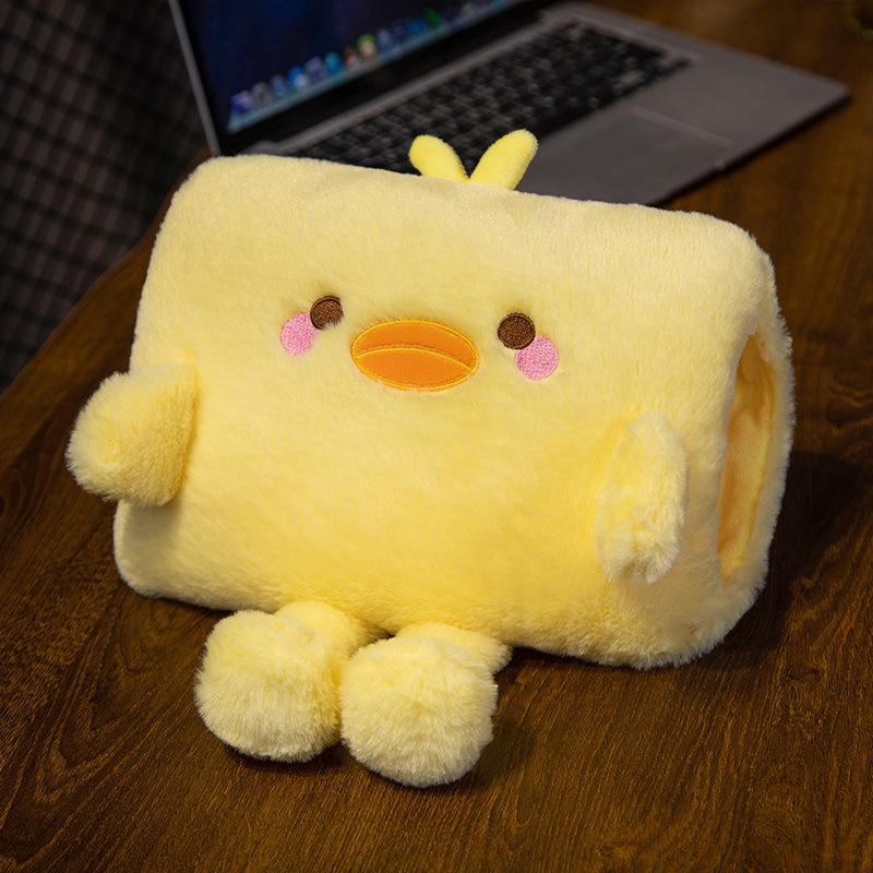 Подушка-грелка для рук двойного назначения, симпатичная маленькая подушка-зверушка для студентов, чехол-грелка для рук, может использоваться в качестве подушки для обеденного перерыва в офисе