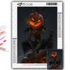 DIY 5D Diamond Painting Halloween Scary Pumpkin Head Man Cross Stitch Kit Full Drill Embroidery Mosaic Art Picture of Rhinestones Gift