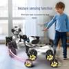 Умный розовый робот-собака на восьми колесах - Игрушка-питомец с дистанционным управлением для трюков, для детей