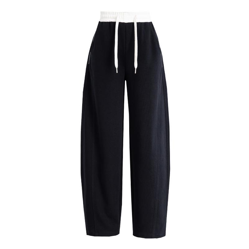 Yi Fei Women's Curved Blade Spring 2026 High-Waist Banana Wide-Leg Sweatpants
