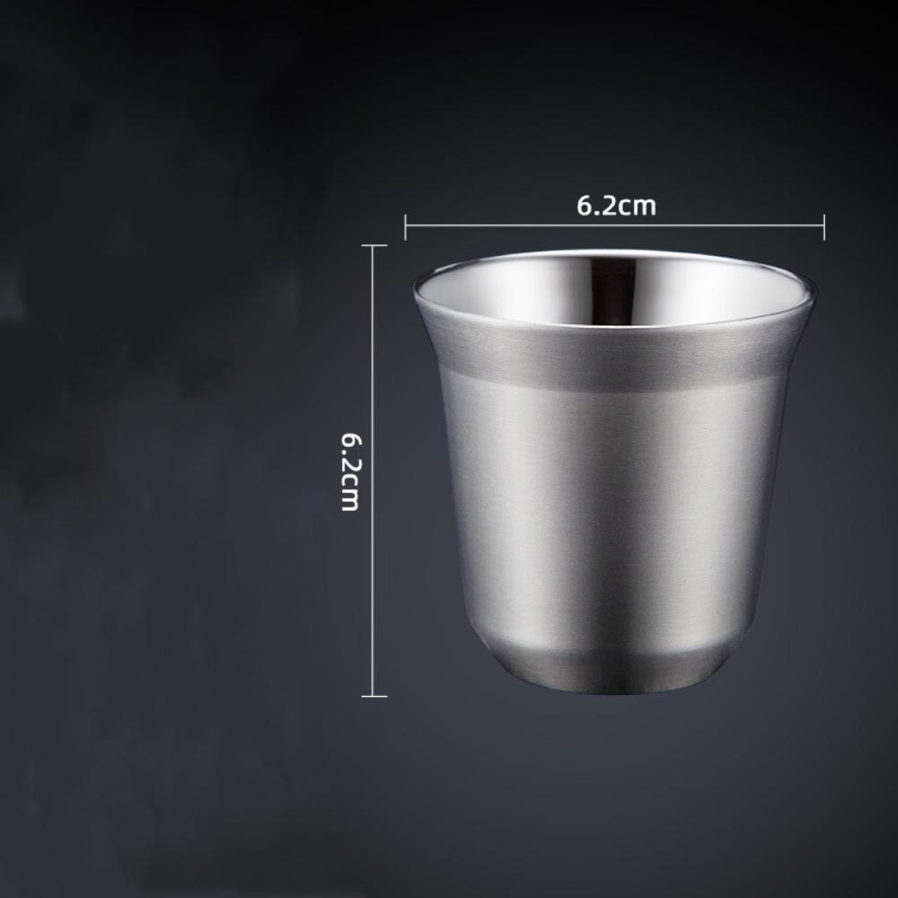 New 80ML Espresso Mugs 304 Stainless Steel Double Wall Coffee Cups Small Capacity Cold Water Cold Drinks Cup