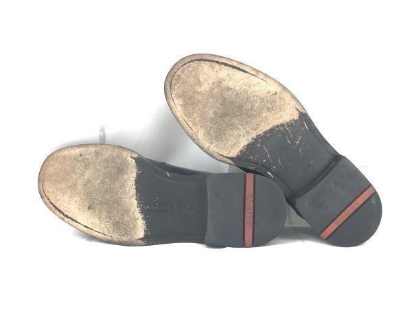 Lloyd Germany Heavy Leather Swirl Moc 25.5 Black Dress Shoes Business(USED)