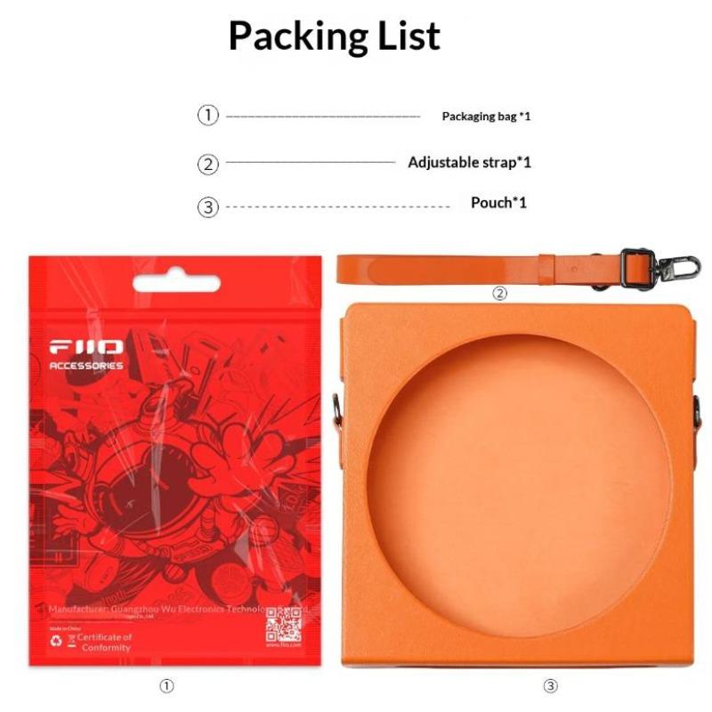 FiiO Nest DM15 PU Leather Case Anti-slip Wear-resistant Personalize Style CD Player Protector Case FiiO SK-DM15 Protective Cover