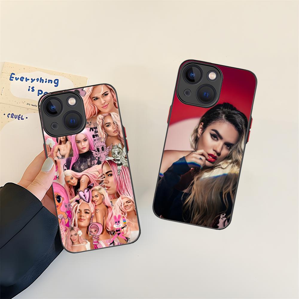 Karol G Latino Mobile Cell Phone Case for iPhone 17 16 15 14 13 12 11 X XR XS 8 7 Air Pro Max Plus Mini Colorful Silicone Cover