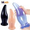 MoDi Тяжелый массажер простаты, сжимаемая огромная анальная пробка с присоской, силиконовая мягкая анальная пробка, зеркало, анальные секс-игрушки для женщин и мужчин