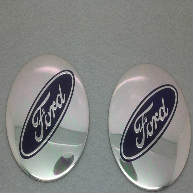 Stylish 4pcs 56mm Auto Car Wheel Center Cap Emblem Decal Sticker For Ford Black And Blue