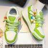 2024 Новые осенние и зимние спортивные кроссовки для отдыха на природе зеленого цвета с креативным дизайном шнуровки, многоцветные универсальные мужские туфли