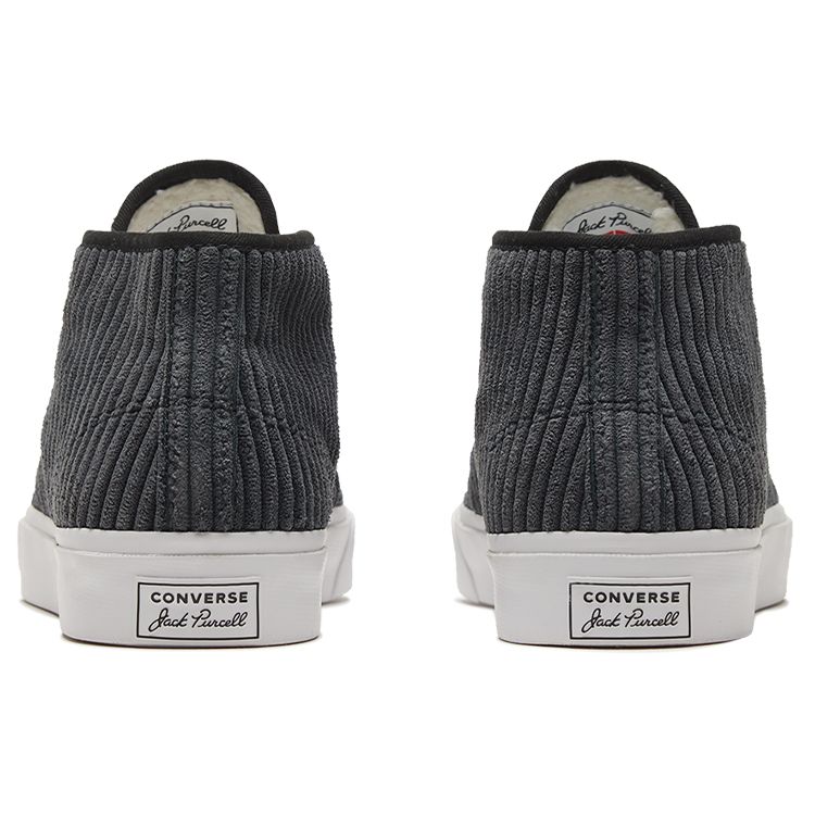 Converse Jack Purcell Mid Black Вельветовые кроссовки унисекс белые 169794C