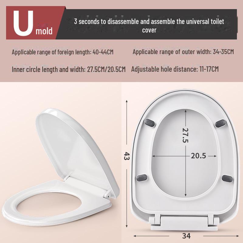 Универсальный быстроустанавливаемый чехол для сиденья унитаза с функцией замедления - утолщенные и удобные для домашнего хозяйства аксессуары