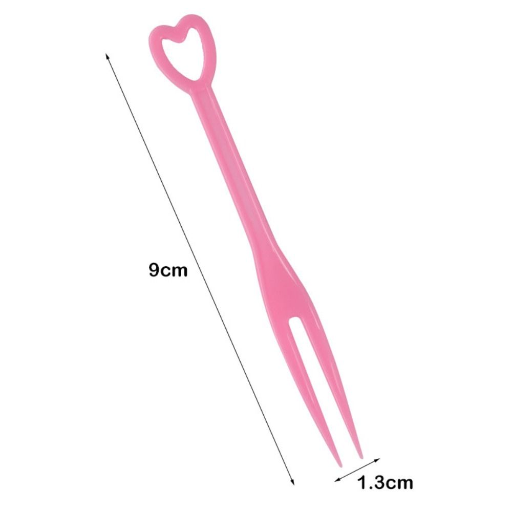 200 шт. одноразовые фруктовые шпажки в форме сердца независимая упаковка вилка для торта фруктовая зубочистка KTV