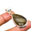 Labradorite Gemstone Handmade 925 Silver Plated Jewelry Pendant 1.70"
