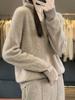 Solid Color Women's Wool Sweater: Classic Loose Fit, Cozy Autumn/Winter Wear