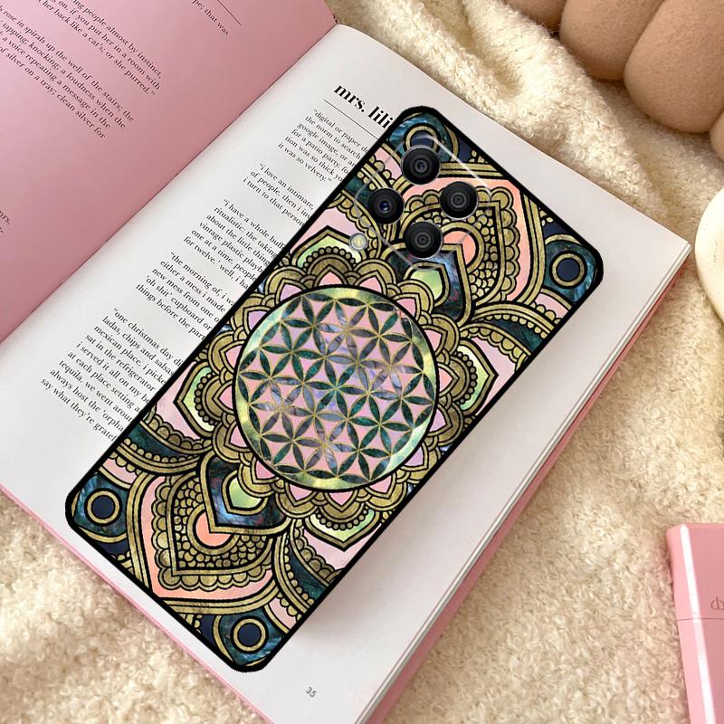 Flower Of Life In Lotus Pastel Golds Case For Samsung Galaxy M32 M52 M15 M11 M12 M13 M14 M06 M16 M36 M56 M31 M53 M35 M55 M34 M54